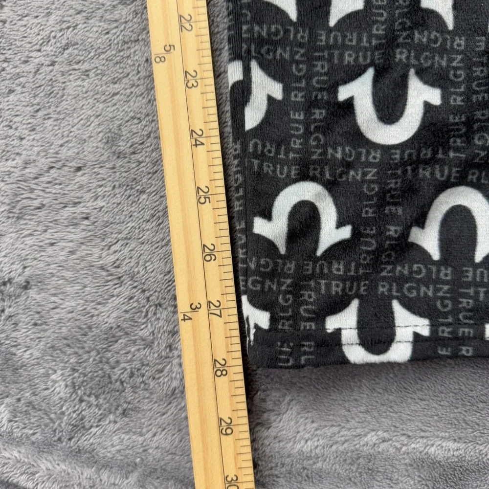 True Religion Loungewear Pants Men Large‎ Black White Logo Monogram Drawstring